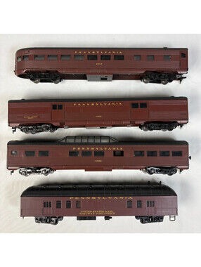 Pennsylvania Railroad HO Scale Passenger Car Lot Of 4 PRR Heavyweight Vintage